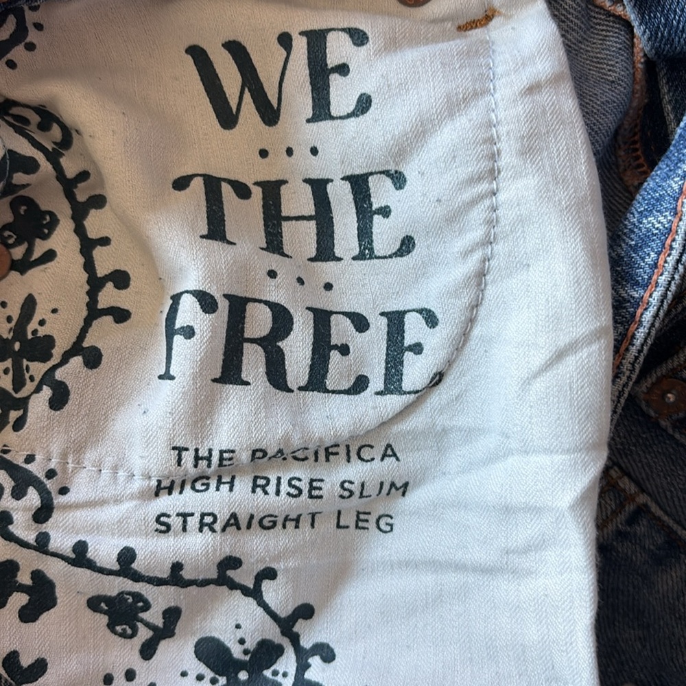 We the free Pacifica Straight-Leg Jeans Mid Blue - Picture 10 of 14